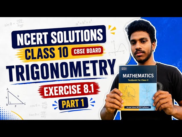 Class 10th maths Chapter Trigonometry Exercise 8.1 Q1 to Q6 Part 1 @NcertWithRavindra #class10 