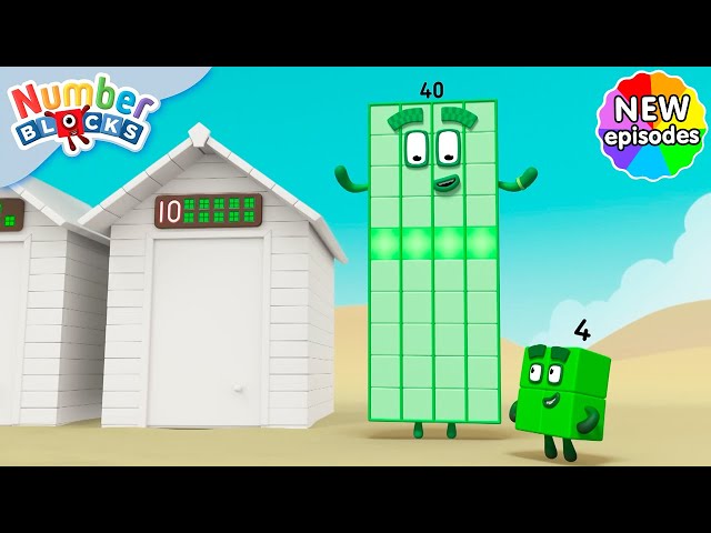 Friendly Fours’ Beach Day | S7 E2 | Learn Times Tables | @Numberblocks - Full Episode