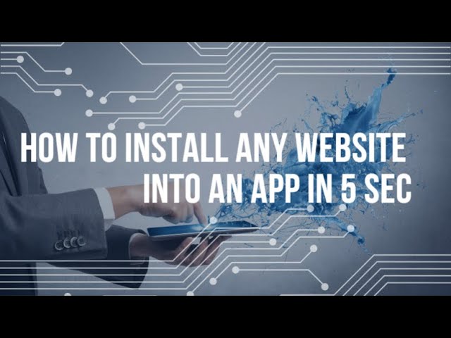 How to Install any website into an app in 5 sec