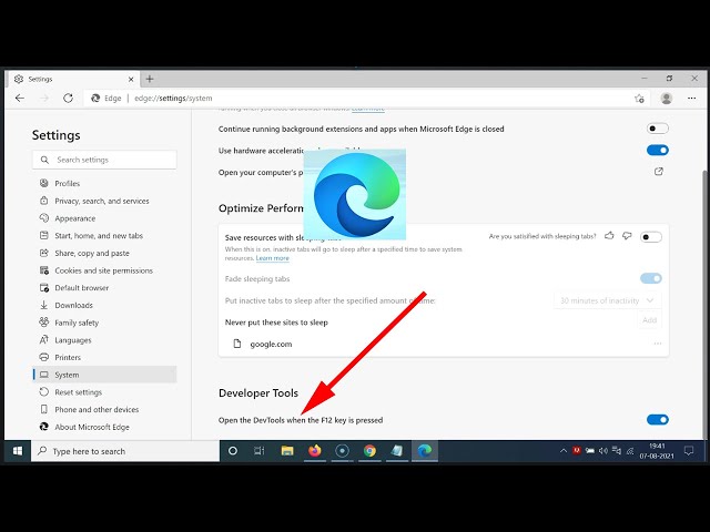 How to Enable/Disable 'Open the DevTools when the F12 key is pressed' in Edge Browser on Windows?