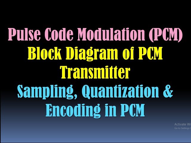 Pulse Code Modulation (PCM) - Block Diagram of PCM Transmitter/Sampling Quantizing & Encoding in PCM