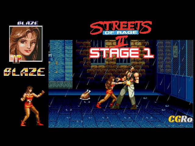 Streets of Rage 2 (SEGA) - Blaze Playthrough Stage 1 | Bare Knuckle 2 | Beat ‘Em Up Gameplay