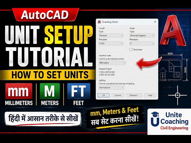 AutoCAD Unit Setup Tutorial | How to Set Units in mm, Meters & Feet #civilengineering #autocad