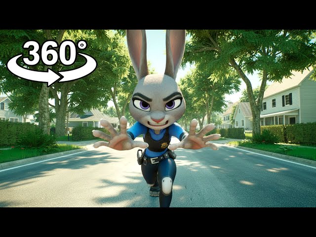 Zootopia 360° VR Adventure: Judy Hopps Is Chasing You! 🐰⚡ | Immersive POV in 4K