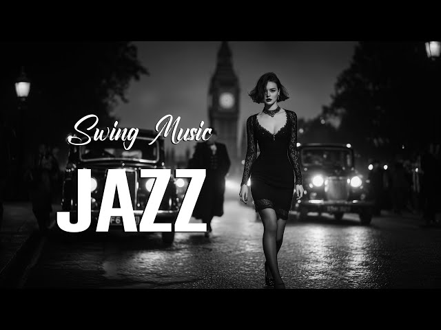 Old London Jazz Charm 🎷 Strolls, Style & Classic Cars with an Elegant Girl in 1950s Swing Music Mood