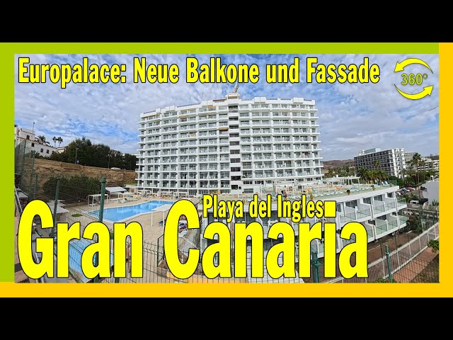 Hotel Europalace in Playa del Inglés, Gran Canaria, ist neu renoviert. Neue Balkone und neue Fassade