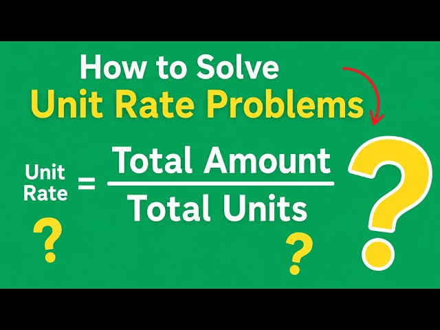 Solving Unit Rate Word Problems