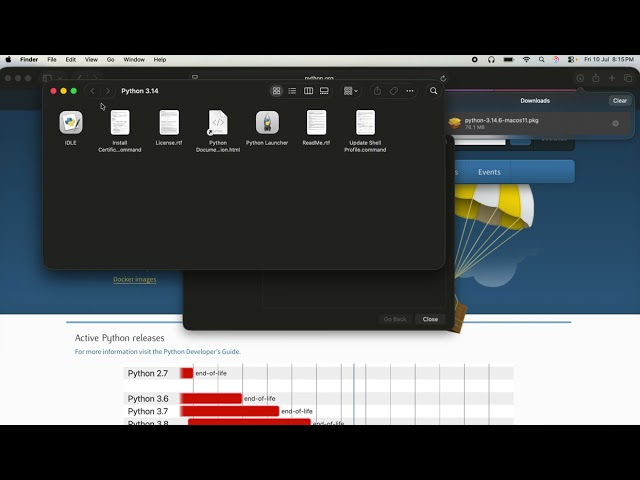 Installing Python on MacOS