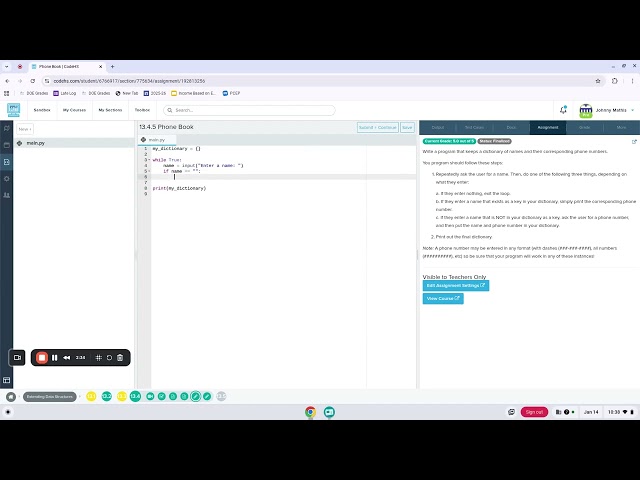 Codehs Python 13.4 Video Tutorial: Dictionaries Part 1