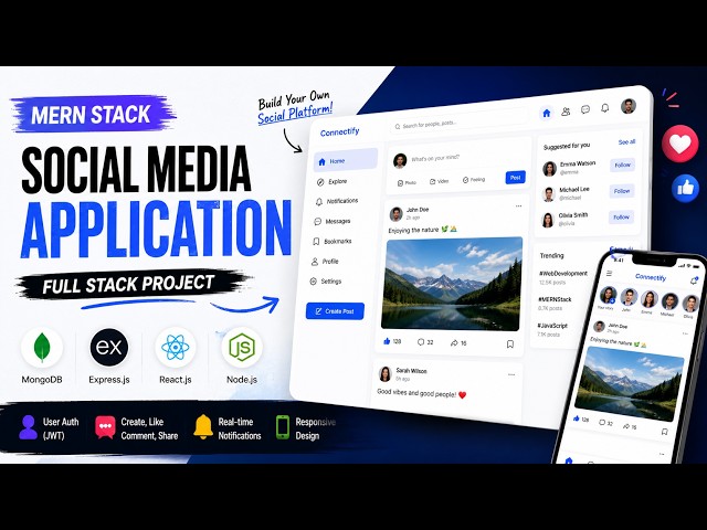 Build a Full Stack Social Media App (MERN) 🚀 | React + Node + MongoDB