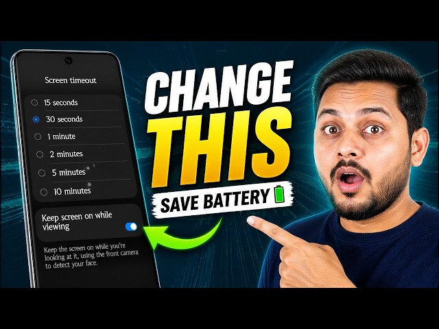 Samsung screen timeout settings you need to change right now @ELECTRONICSANDGADGETS