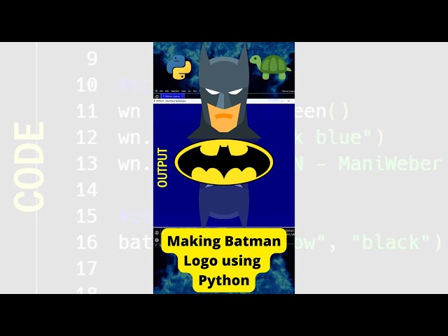 Making batman logo using python || coding status ||#shorts #python #coding #programming#html#code
