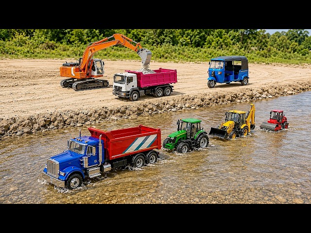Jcb video | Big Dumper Truck JCB Tractor Washing in River | tractor gadi | jcb cartoon