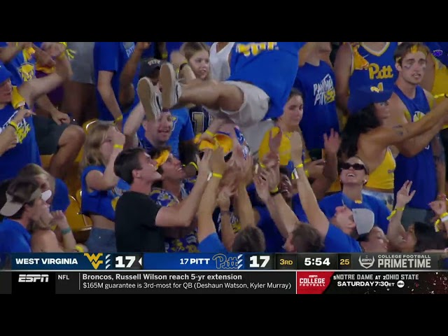 Pitt fans are enjoying themselves after Pitt ties the game