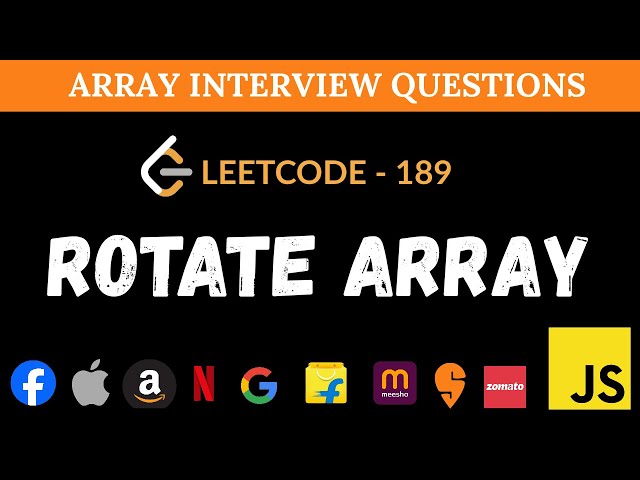 Rotate Array - Leetcode 189 - In-Place - JavaScript Solution Explained