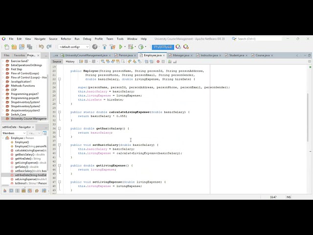University Course Management Project Part 1