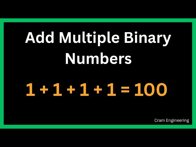 Adding Multiple Binary Numbers