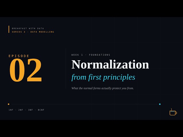 Data Modelling #2: Normalization from First Principles (1NF to BCNF)