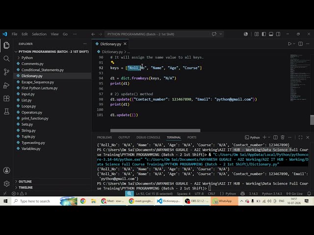 Python Lecture: Dictionary in Python Part - 2