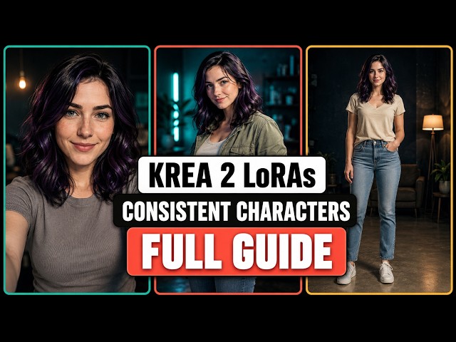 Build A Krea 2 Character LoRA From Scratch Using ComfyUI