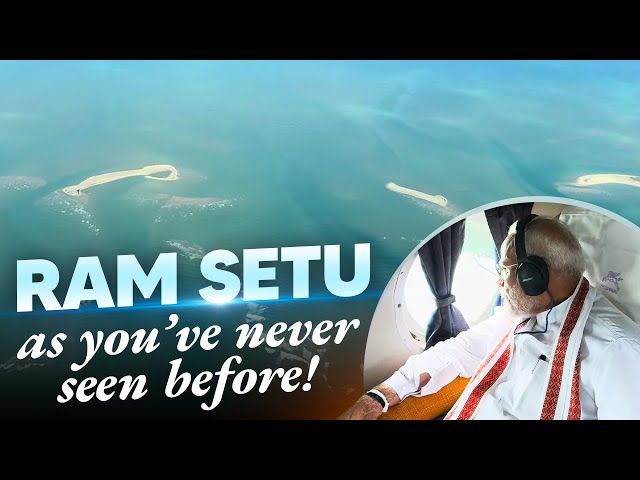 Breathtaking aerial view of the Ram Setu