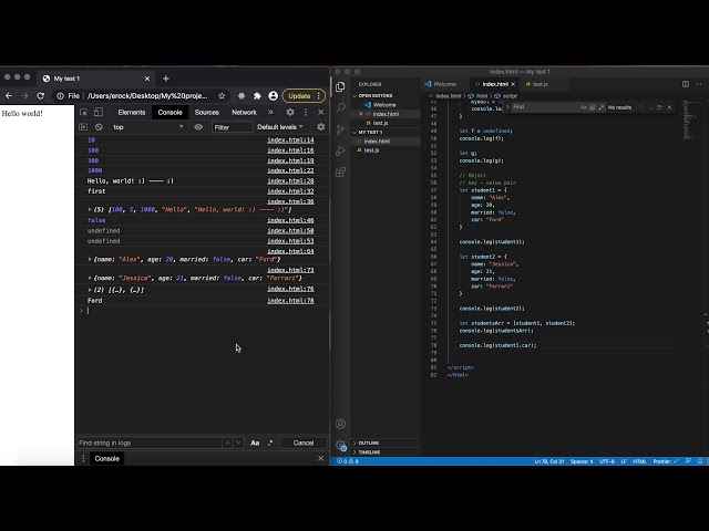 3. JavaScript Basics for beginners (Russian version) - Objects