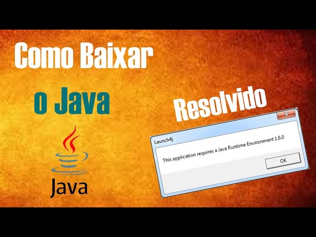 Como Baixar o Java e Resolver o erro this application requires a java runtime environment 1.6.0