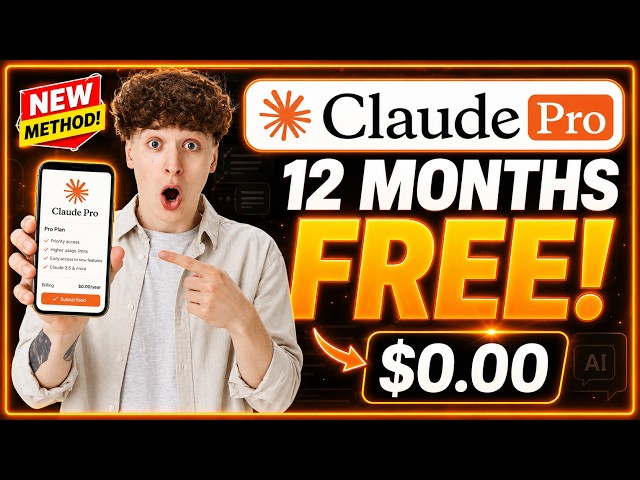 How To Get Claude Pro For FREE 12 Months (Unlimited) in 2026 - Claude AI Pro Free Unlimited API Key