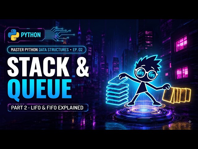 Master Python Data Structures Chapter 2 - Stacks and Queues #python #datastructures #tech