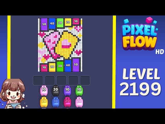 Pixel Flow Level 2199 Solution Walkthrough