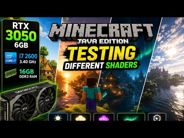 Rtx 3050 6gb I7 2600 16gb ram Minecraft Java Fps Test(with shaders!!)