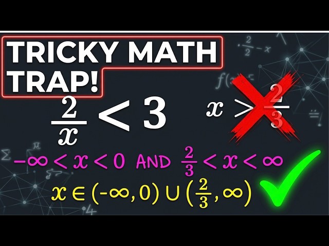 DON'T Make This Inequality Mistake! (Rational Inequalities & Interval Notation)