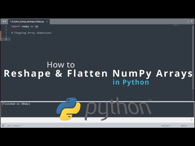 110. Numpy Arrays | reshape() and flatten() | Python Shorts for 2 mins | Learn with Ashok