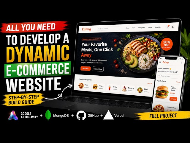 Build a Dynamic E-Commerce Website with Google Antigravity, MongoDB, GitHub & Vercel | Full Course