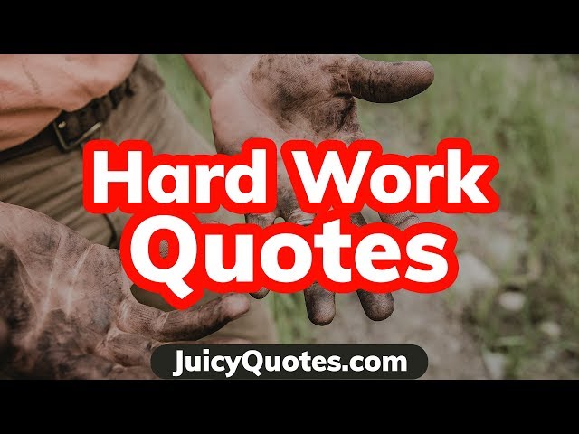Top 15 Hard Work Quotes and Sayings 2020 - (To Work Harder And Get More Done)