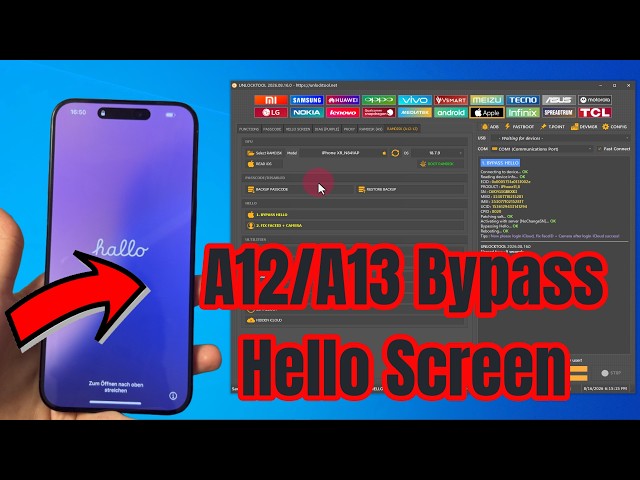 🔥🔓 iOS 26.6 Unlock Tool Bypass iCloud Activation Lock To Owner A12/A13| Hello Screen Bypass A12/A13.