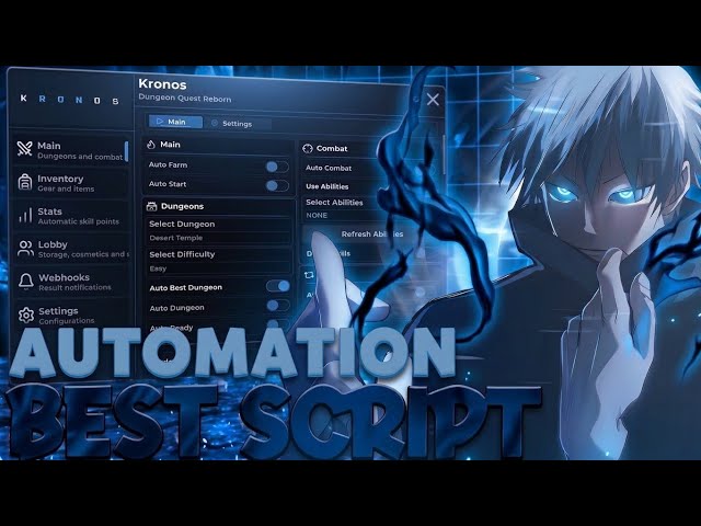 Dungeon Quest Reborn Script — FAST Auto Farm, Auto Stats & Webhooks (NO KEY 2026)