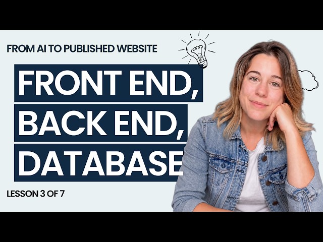 Front End, Back End & Databases – How a Website Works | Lesson 3