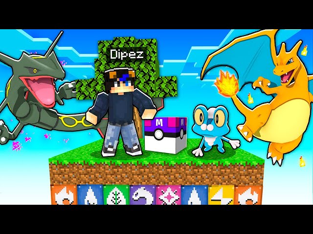 Sobreviviendo en un SÓLO CHUNK ELEMENTAL de POKEMON  en MINECRAFT PIXELMON!