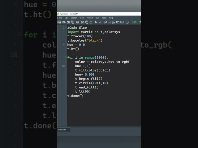 🌟Animation design using python turtle #shorts