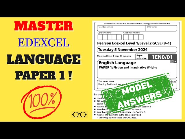 EDEXCEL English Language Paper 1 | Full Walkthrough & Model Answers!