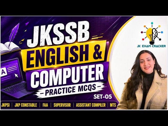 Jkssb English & Computer Practice Class-05 || Latest Pattern Based || Jkssb-2026 || By Taniya Abrol