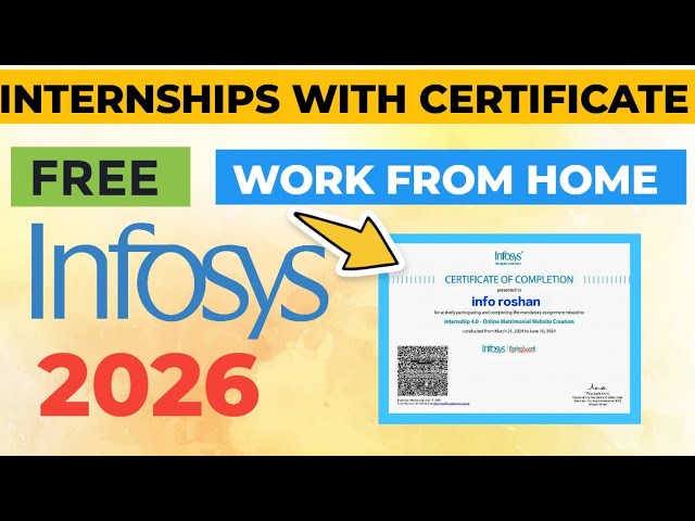 Infosys Springboard Virtual Internship with Certificate | Work from home internship 2026 | Freshers