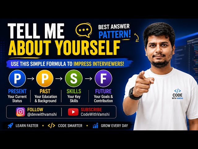 Tell Me About Yourself in Interview | Best Self Introduction for Freshers & Experienced | Part 1