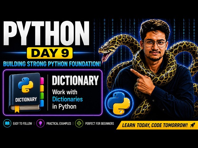 Python Day 9 | python Dictionary full Explanation 🤩🥰 | Python Tutorial #Python  #coding
