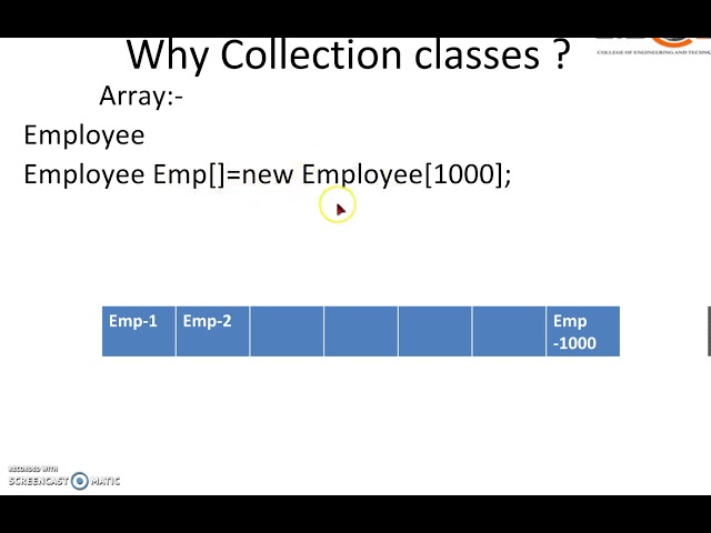 Java Collection Classes Part 1 by Dr A Noble Mary Juliet