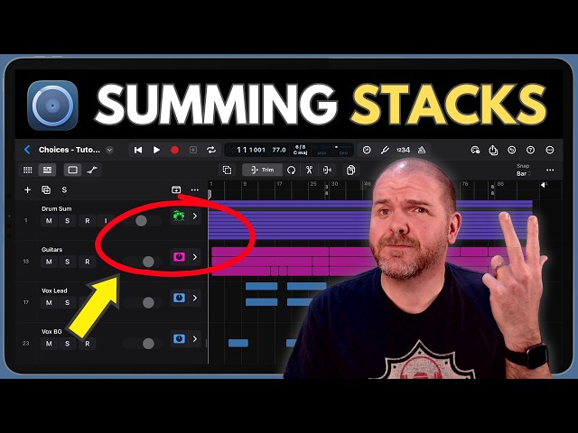 TRACK STACKS Explained | Summing vs Folder (Logic Pro for iPad)