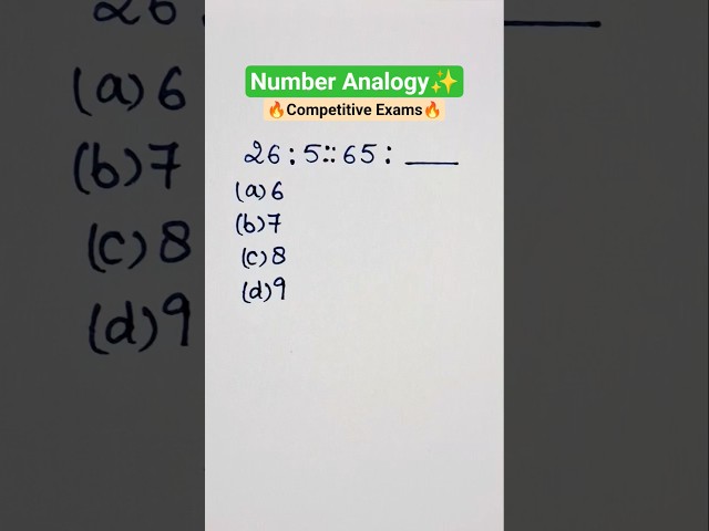 Solve Number Analogy Fast🔥| Time-Saving Trick for Competitive Exams | Infinity by Vishali #reasoning
