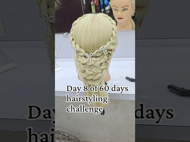day 8 of 60 days hairstyling challenge..#hairstyle #shorts