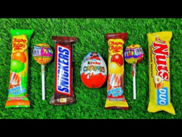 Satisfying video, Asmr, Kinder joy and chocolate gummy candy, Unboxing video